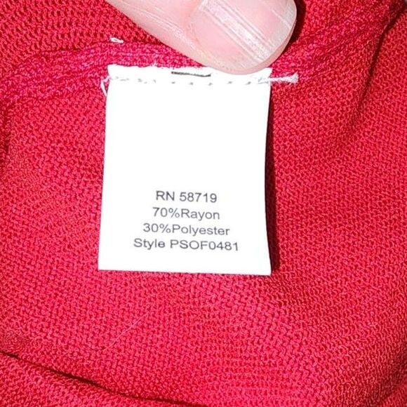 Elementz Women's Red Velvet Ruffle Knit Top Cardigan Size M - Picture 5 of 8